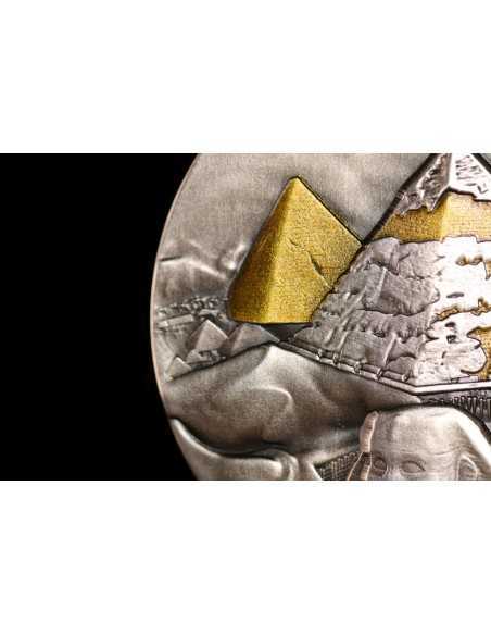 THE GREAT PYRAMID OF GIZA 2 Oz Silver Coin 10000 Francs Chad 2024 - Coins & More - Tchad