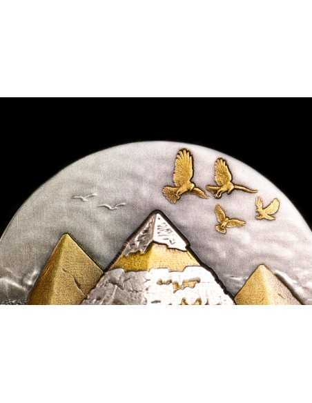 THE GREAT PYRAMID OF GIZA 2 Oz Silver Coin 10000 Francs Chad 2024 - Coins & More - Tchad