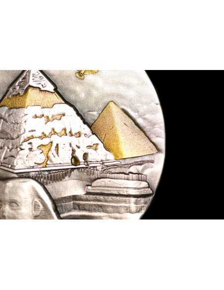 THE GREAT PYRAMID OF GIZA 2 Oz Silver Coin 10000 Francs Chad 2024 - Coins & More - Tchad