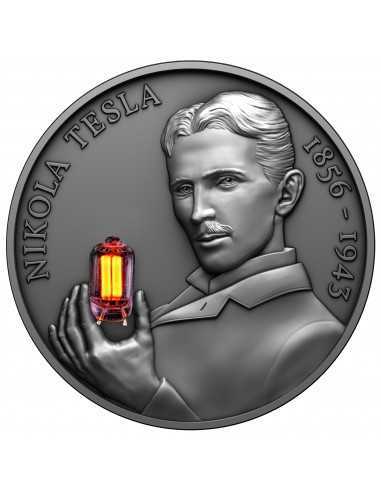 NIKOLA TESLA 2 Oz Silver Coin 2000 Francs Cameroon 2023 - Coins & More - Kamerun