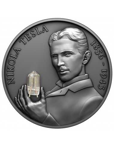 NIKOLA TESLA 2 Oz Silver Coin 2000 Francs Cameroon 2023 - Coins & More - Kamerun