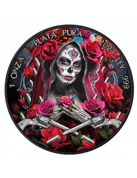 SANTA MUERTE Libertad 1 Oz Silver coin 1 Onza Mexico 2023 - Coins & More - Mexique