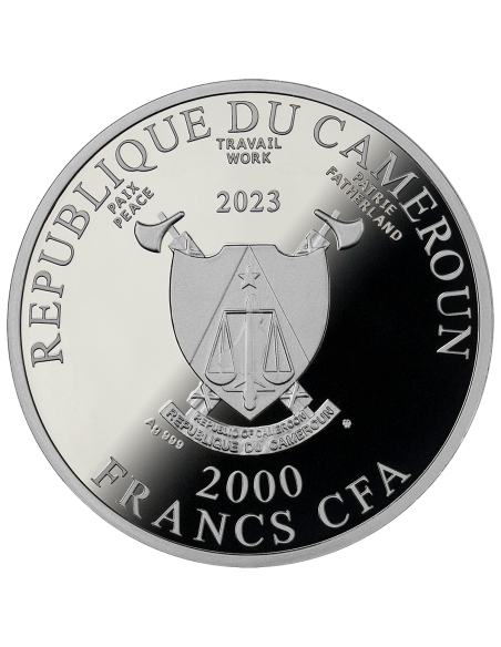 ANUBIS 2 Oz Silver Coin 2000 Francs Cameroun 2023 - Coins & More - Camerún