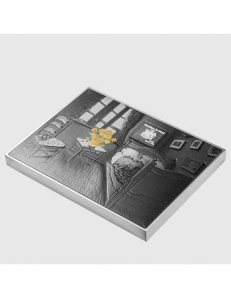 THE SUNFLOWERS 1889 By Vincent Van Gogh Colored 2.5 Oz Silver & 120g Copper Coin 10000 Francs Chad 2024 - Coins & More - Chad