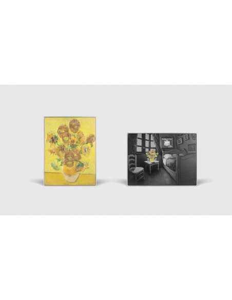 THE SUNFLOWERS 1889 By Vincent Van Gogh Colored 2.5 Oz Silver & 120g Copper Coin 10000 Francs Chad 2024 - Coins & More - Chad