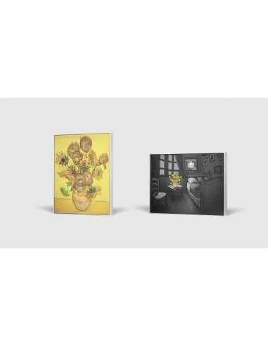 THE SUNFLOWERS 1889 By Vincent Van Gogh Colored 2.5 Oz Silver & 120g Copper Coin 10000 Francs Chad 2024 - Coins & More - Chad