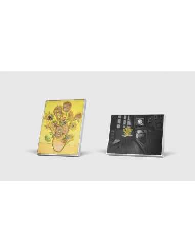 THE SUNFLOWERS 1889 By Vincent Van Gogh Colored 2.5 Oz Silver & 120g Copper Coin 10000 Francs Chad 2024 - Coins & More - Chad
