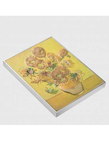 THE SUNFLOWERS 1889 By Vincent Van Gogh Colored 2.5 Oz Silver & 120g Copper Coin 10000 Francs Chad 2024 - Coins & More - Chad