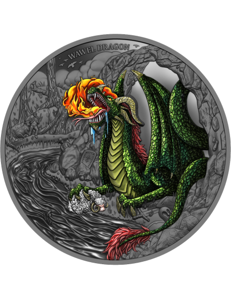 WAWEL DRAGON Popular Legends 2 Oz Silver Coin 5$ Niue 2024