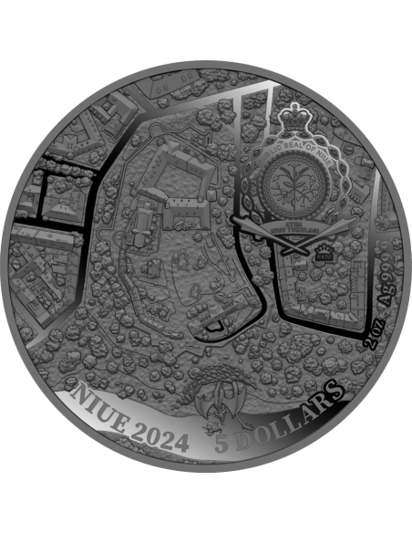 WAWEL DRAGON Popular Legends 2 Oz Silver Coin 5$ Niue 2024