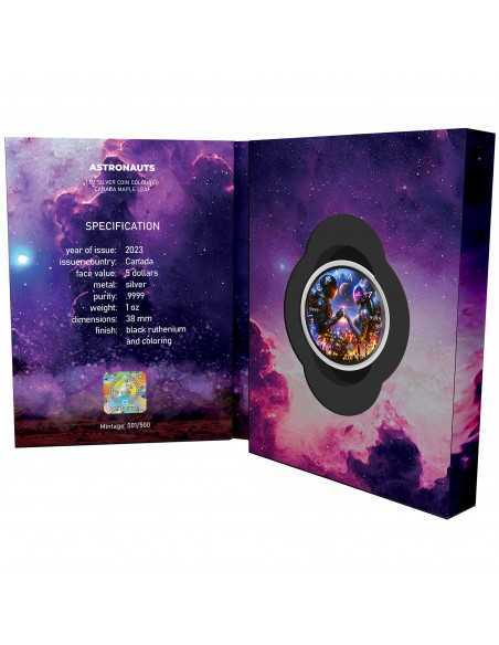 ASTRONAUTS 2023 1 Oz Silver Coin 5$ Canada 2023 - Coins & More - Canada