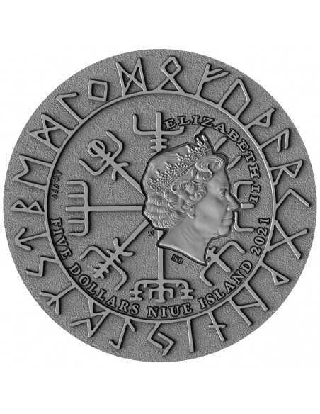 FREYDIS EIRIKSDOTTIR Vikings 2 Oz Silver Coin 5$ Niue 2021