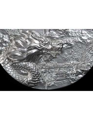 AZURE DRAGON Grace 9 Dragons Series 5 Oz Silver Coin 18888 Francs Chad 2024 - Coins & More - Chad