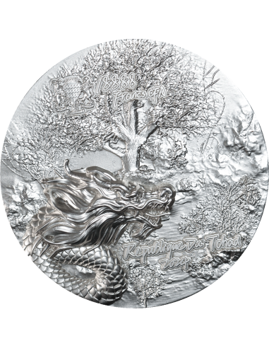 AZURE DRAGON Grace 9 Dragons Series 5 Oz Silver Coin 18888 Francs Chad 2024 - Coins & More - Chad