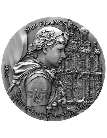 SNAKE ISLAND INCIDENT Ukraine War 2 Oz Silver Coin 2000 Francs Cameroon 2023 - Coins & More - Camerun