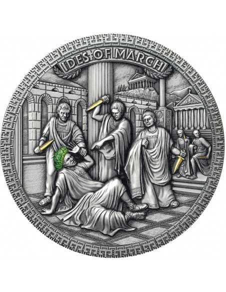 IDES OF MARCH Assassination of Julius Caesar Famous Assassinations 2 Oz Silver Coin 5$ Niue 2023 - Coins & More - Niue