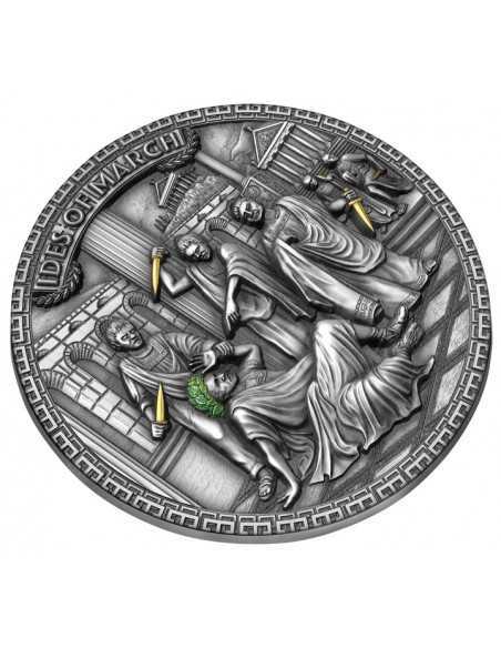 IDES OF MARCH Assassination of Julius Caesar Famous Assassinations 2 Oz Silver Coin 5$ Niue 2023 - Coins & More - Niue