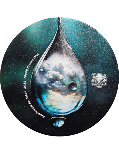 DRAGON OF RAIN AND CLOUD Streams Antique Finish 9 Dragons Series 5 Oz Silver Coin 18888 Francs Chad 2024 - Coins & More - Chad