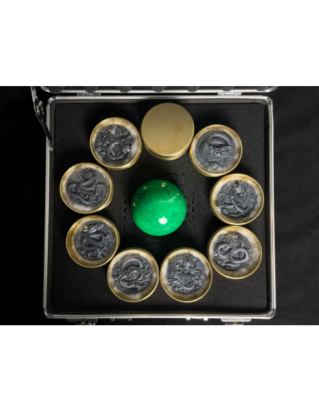 DRAGON OF RAIN AND CLOUD Black Depths Obsidian Black 9 Dragons Series 5 Oz Silver Coin 18888 Francs Chad 2024 - Coins & More ...