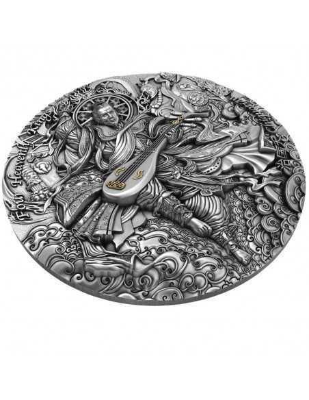 CHIGUOTIAN Four Heavenly Kings 2 Oz Silver Coin 5$ Niue 2021 - Coins & More - Niue