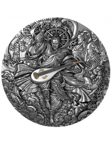 CHIGUOTIAN Four Heavenly Kings 2 Oz Silver Coin 5$ Niue 2021 - Coins & More - Niue