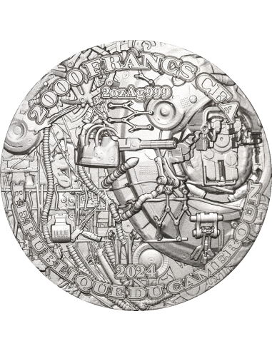 AI 2 Oz Silver Coin 2000 Francs Cameroon 2024 - Coins & More - Camerún
