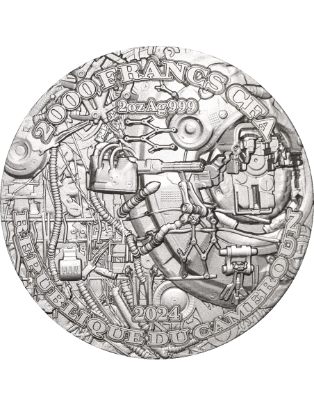 AI 2 Oz Silver Coin 2000 Francs Cameroon 2024 - Coins & More - Camerún