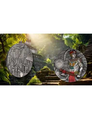 MAYANS Lost Civilizations 2 Oz Silver Coin 10$ Palau 2023 - Coins & More - Palau