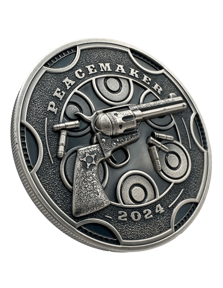 PEACEMAKER 1 Oz Antique Silver Coin 2000 Francs Cameroon 2024 - Coins & More - Cameroun