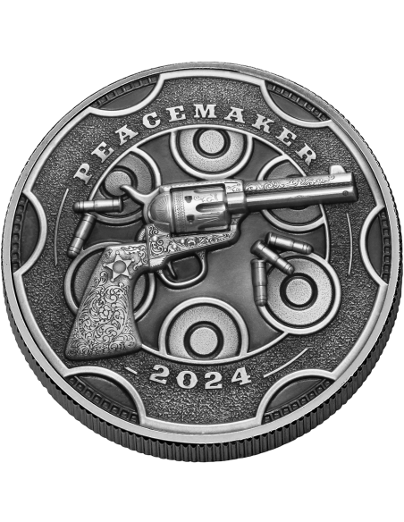 PEACEMAKER 1 Oz Antique Silver Coin 2000 Francs Cameroon 2024 - Coins & More - Cameroun