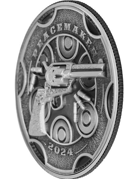 PEACEMAKER 1 Oz Antique Silver Coin 2000 Francs Cameroon 2024 - Coins & More - Cameroun