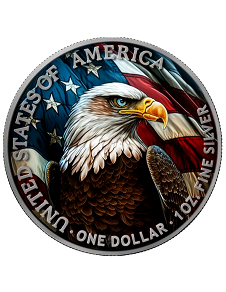 DRAGON Stained Glass Dream American Eagle 1 Oz Silver Coin 1$ USA 2023 - Coins & More - Usa