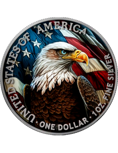 UNICORN Stained Glass Dream American Eagle 1 Oz Silver Coin 1$ USA 2023 - Coins & More - Usa
