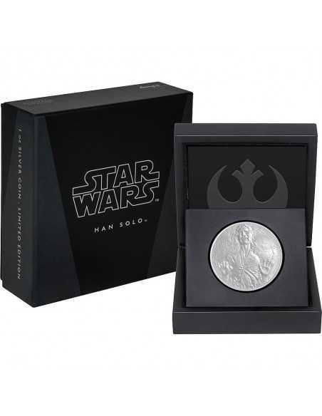 HAN SOLO Star Wars Classic 1 oz Silver Proof Coin 2$ Niue 2016 - Coins & More - Niue