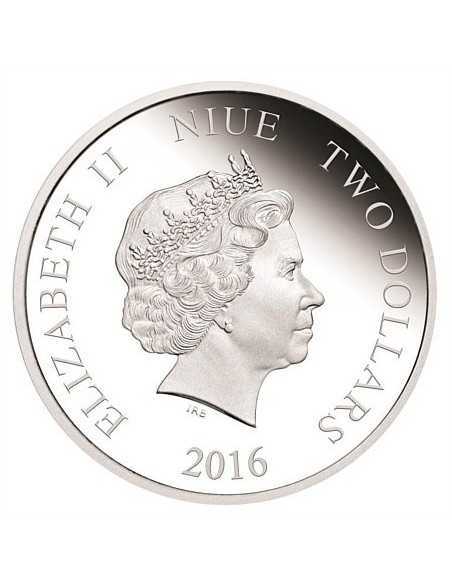 HAN SOLO Star Wars Classic 1 oz Silver Proof Coin 2$ Niue 2016 - Coins & More - Niue