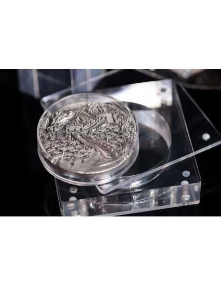 DRAGON AWAKENING AND THE GREAT WALL 5 Oz Silver Coin 10$ Niue 2024 - Coins & More - Niue