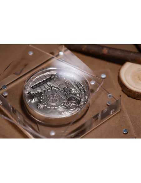 DRAGON AWAKENING AND THE GREAT WALL 5 Oz Silver Coin 10$ Niue 2024 - Coins & More - Niue