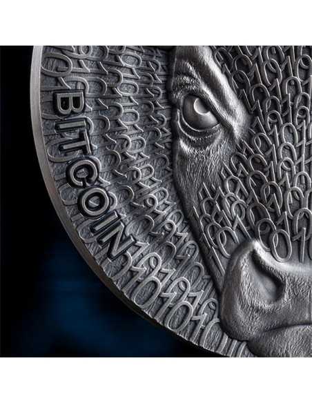 BINARY BULL Cryptocurrency 2 Oz Silver Coin 1000 Satoshi United Crypto States 2024 - Coins & More - Monete per Paese