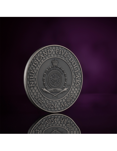 PINK PEARL AND DRAGON Divine Pearls 2 Oz Silver Coin 5$ Niue 2024 - Coins & More - Niue