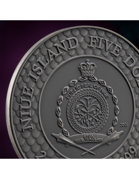 PINK PEARL AND DRAGON Divine Pearls 2 Oz Silver Coin 5$ Niue 2024 - Coins & More - Niue