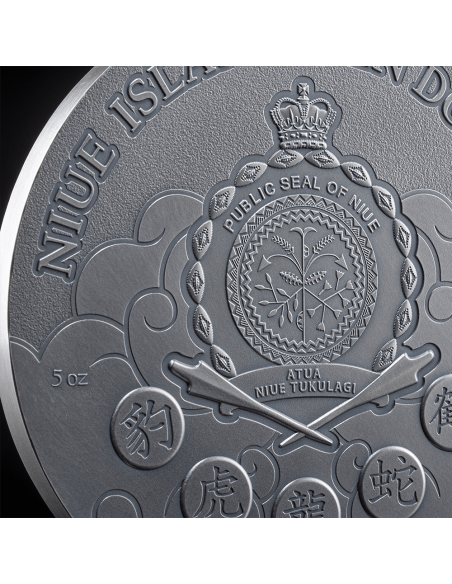 SHAOLIN KUNG FU Martial Art Styles 5 Oz Silver Coin 10$ Niue 2024 - Coins & More - Niue