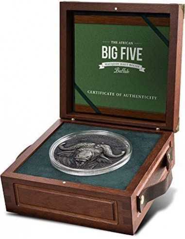 WATER BUFFALO Big Five Mauquoy 5 Oz Silver Coin 5000 Francs Ivory Coast 2020 - Coins & More - Costa de Marfil