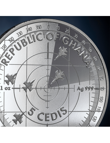UKRAINIAN FALCONS 1 Oz Silver Coin 5 Cedis Ghana 2024 - Coins & More - Ghana