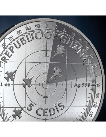 UKRAINIAN FALCONS 1 Oz Silver Coin 5 Cedis Ghana 2024 - Coins & More - Ghana