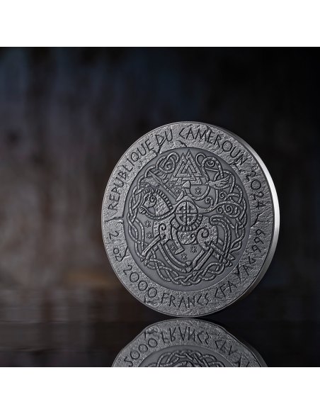 RAGNAR LOTHBROK The Way to Valhalla 2 Oz Silver Coin 2000 Francs Cameroon 2024 - Coins & More - Camerun
