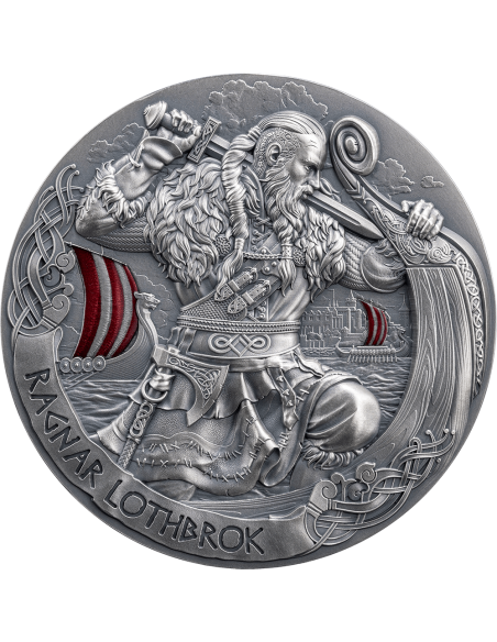 RAGNAR LOTHBROK The Way to Valhalla 2 Oz Silver Coin 2000 Francs Cameroon 2024 - Coins & More - Camerun