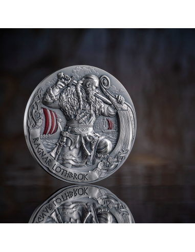 RAGNAR LOTHBROK The Way to Valhalla 2 Oz Silver Coin 2000 Francs Cameroon 2024 - Coins & More - Camerun