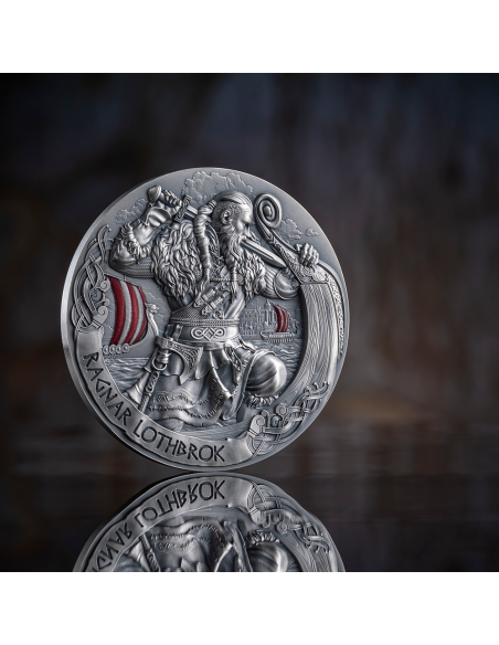 RAGNAR LOTHBROK The Way to Valhalla 2 Oz Silver Coin 2000 Francs Cameroon 2024 - Coins & More - Camerun