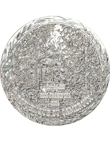 INFERNO TITAN 2 Oz Silver Coin 2000 Francs Cameroon 2024 - Coins & More - Camerún