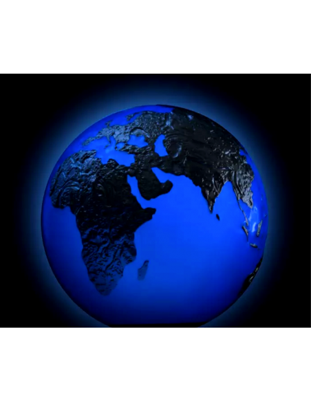 BLUE MARBLE Glow in the Dark Planet Earth 5 Oz Silver Coin 5$ Barbados 2024 - Coins & More - Barbados